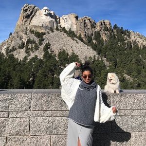 Free people loose white crop sweater cardigan S